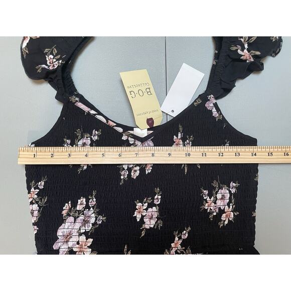 Band of Gypsies Black‎ Lavender Floral Mini Fit & Flare Dress Size S Stretch NWT - Picture 8 of 10